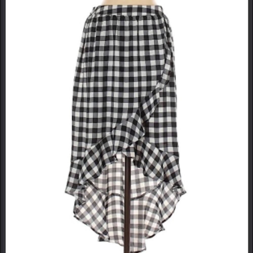Fourteenth Place high low gingham plaid Skirt S